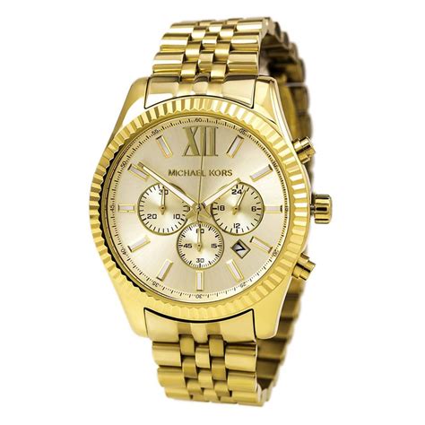 michael kors watches men's gold|More.